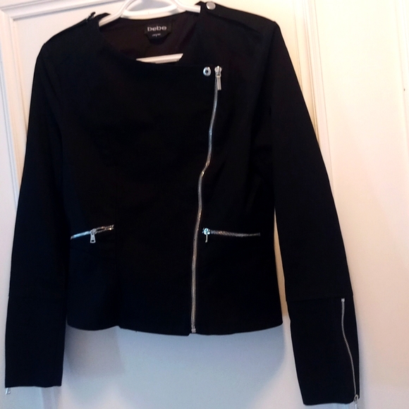 Bebe 😍 Black Blazer , Lace, Chic - Picture 1 of 11